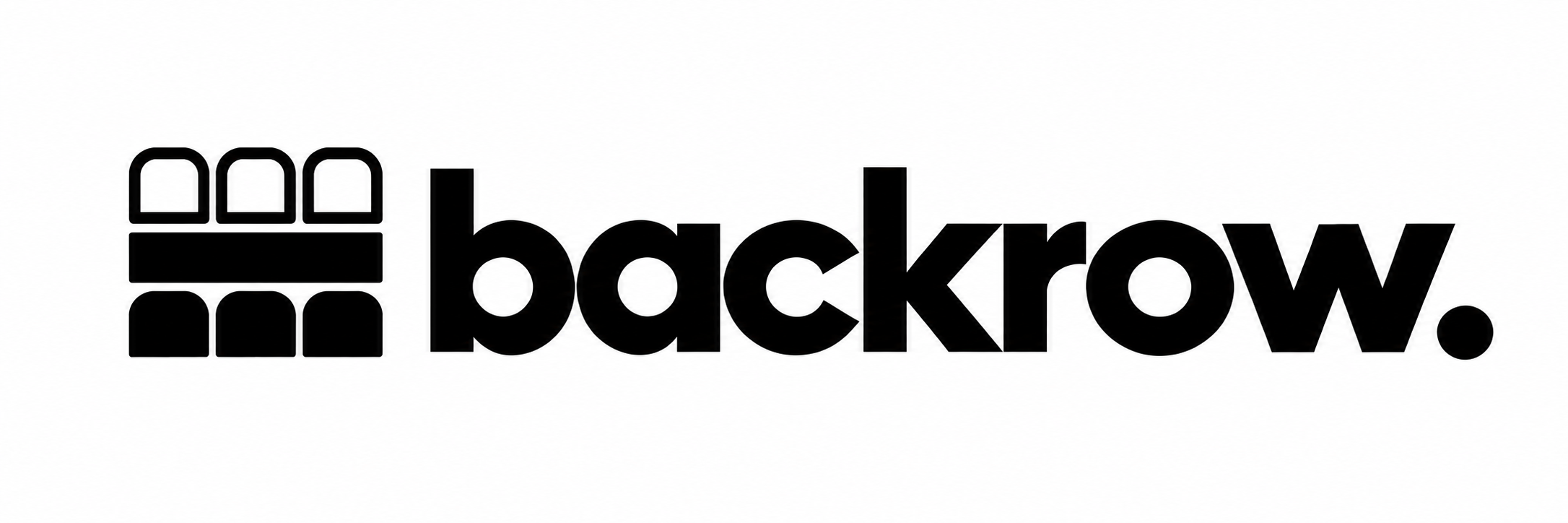 backrow. full logo, black on white