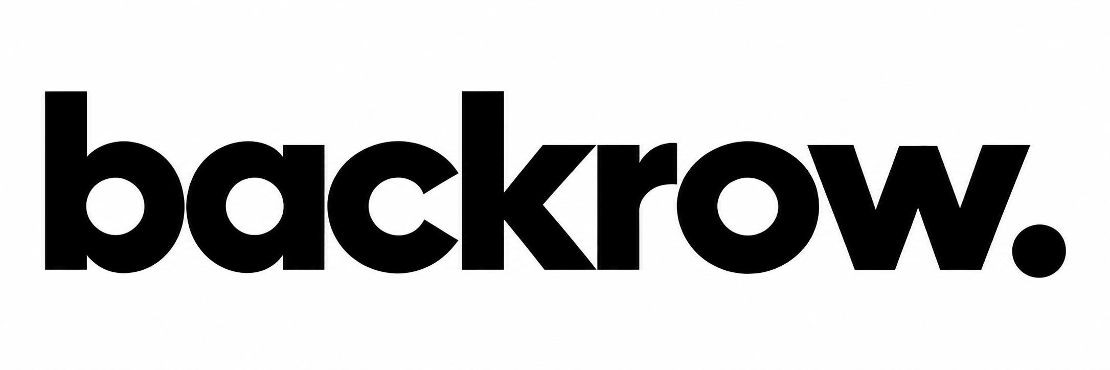 backrow. wordmark, black on white